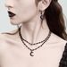 Accessories Halloween Party Dark Style Multi-layer Rose Necklace Personalized Crystal Bead Collarbone Chain_ipsvogv.com