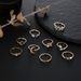 New Combination Ring Fashion Personalized Moon Love Star Flower 9-piece Set_ipsvogv.com