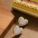 Dongdaemun, South Korea - Fashionable, Personalized, Small Fragrance, Full Diamond Heart Shaped Earrings, Women's High_ipsvogv.com
