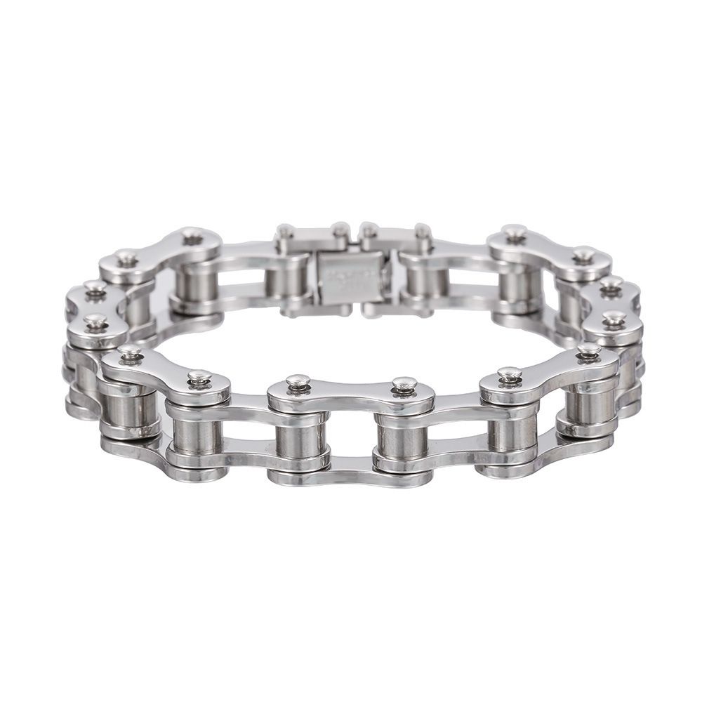 Trendy Men's Versatile Personality Hip-Hop Stainless Steel Japanese And Korean Punk Motorcycle Bicycle Bracelet Couple_ipsvogv.com