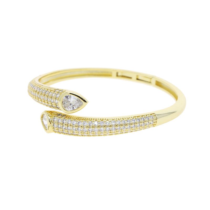 Hip Hop Bracelets For Women With Zircon Gold And Silver Punk Style Bracelets Jewelry_ipsvogv.com