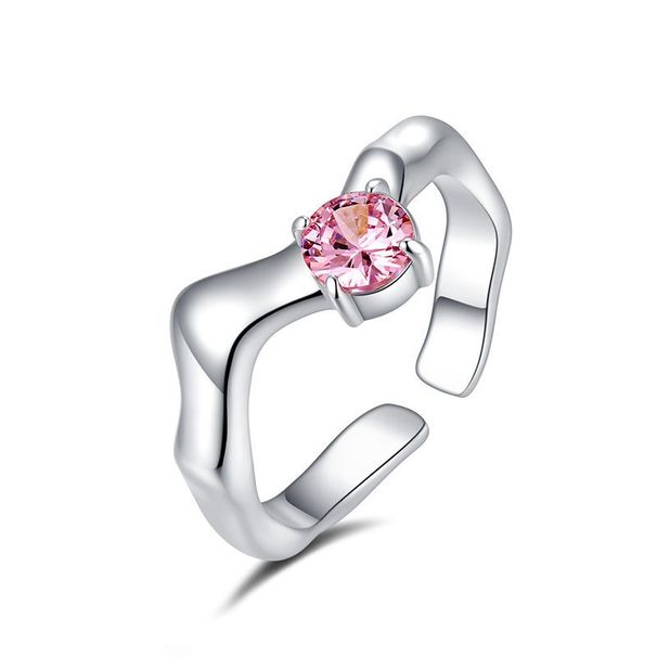 Ring 【 】 People's 2617 Collection Female Student Pink Diamond Love Texture Pearl Zircon Tassel Chain Sweet Cool Style 【 】_ipsvogv.com