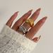 Unisex Real Gold Electroplated Titanium Steel Retro Unique Winding Gypsy Ring_ipsvogv.com