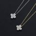 Unisex zircon four leaf clover pendant necklace female fashion simple crystal clavicle chain jewelry_ipsvogv.com