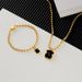 Bear 304 Stainless Steel 4mm Round Bead Chain Set Simple Acrylic Bear Women's Five Color Necklace_ipsvogv.com
