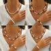 Simple and fresh women's necklace set, personalized shell weaving, niche design, high-end clavicle chain bracelet_ipsvogv.com