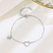 Women's Jewelry S925 Sterling Silver Simple And Versatile Love Bracelet Niche Temperament Jewelry Personality Fashion Hollow Heart Shaped Hand Jewelry_ipsvogv.com