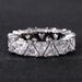 Cao Shi Handmade Set Full Circle, Single Row Triangular Titanium Zircon Ring, Female Gift Ring_ipsvogv.com