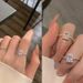 1 Piece Simple Style Square Alloy Inlay Rhinestones Women's Rings_ipsvogv.com
