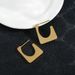 INS Personalized Simple Titanium Steel Earrings Cool Style Geometric Square Versatile Earrings Fashionable Style_ipsvogv.com