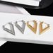 Simple And Fashionable Letter V Personalized Titanium Steel Color Retention Earrings, Internet Famous Versatile Earrings_ipsvogv.com