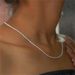 New 4mm Zircon Tennis Unisex Couple Light Luxury Trendy Accessories Versatile Necklace_ipsvogv.com