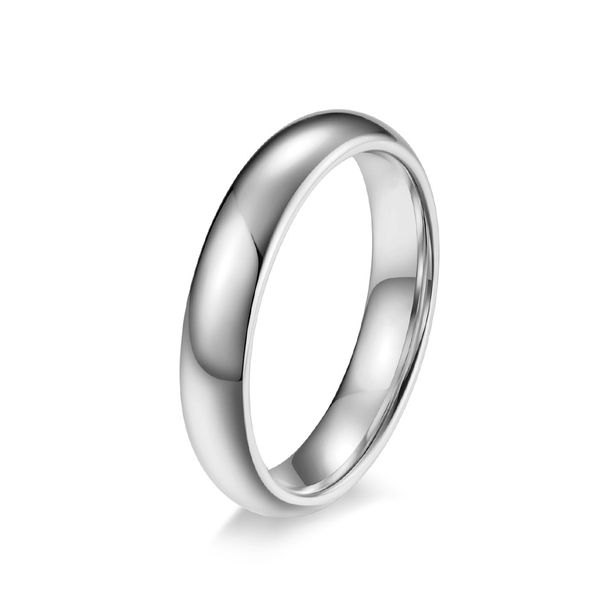 Men's Jewelry Curved Smooth Anti Scratch Tungsten Steel Ring Hard Tungsten Gold Couple Ring Bright Single Pinky Ring Hand Jewelry_ipsvogv.com