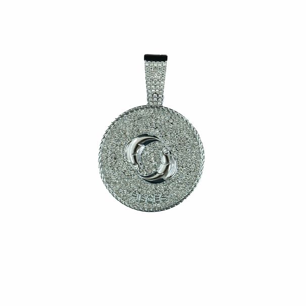 PISCES Disc Pendant, Romantic And Imaginative Pisces Necklace, Hip-hop Cuban_ipsvogv.com