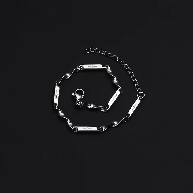 Mobiles Bamboo Bracelet For Boys And Girls, Simple And High Grade Titanium Steel Non Fading Chain, Versatile Fashion Hand Accessories For Couples_ipsvogv.com