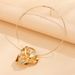 Exaggerated Three-dimensional Pleated Metal Choker Collar With Personalized Flower Necklace For Women_ipsvogv.com