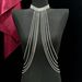 Fashion multi layer rhinestone tassel body chain summer beach party sexy fashion full diamond body chain_ipsvogv.com