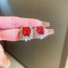 Cao Shi Leaf Zircon Geometric Square with High Grade Palace Luxury Flower Series Earrings_ipsvogv.com