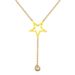 【 Full body titanium steel 】 Star tassel temperament and personality are extremely simple. Real gold necklace in the_ipsvogv.com