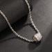 Exquisite Glass Cylinder Pendant Necklace, Men's Titanium Steel Does Not Fade, High-end Feeling, Hundred Matching_ipsvogv.com