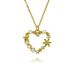 Heart Shaped Zircon Copper Plated Gold Necklace Jewelry Accessories Decorative Accessories Baroque Love Valentine's Day Jewelry DIY_ipsvogv.com