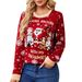Women's Clothing red Christmas sweater women autumn and winter new snowflake Christmas pullover sweater_ipsvogv.com