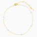 New Blue Little Flower Sweet Three Piece Foot Chain Necklace Earrings Micro Inlaid Zircon Jewelry Women's Set_ipsvogv.com