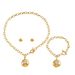 2024 new women's style earrings necklace set with personalized geometric rings and zircon inlaid design bracelet jewelry_ipsvogv.com