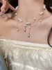 Pearl Mermaid Tassel Pearl Necklace Design For Women's Light Luxury And Niche Collarbone High-end New Style Fashion_ipsvogv.com