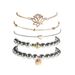 Simple Lantern Lotus Hand Bead Chain Love Bracelet Set Jewelry_ipsvogv.com