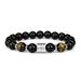 INS Stainless Steel 10mm Natural Stone Tiger Eye Obsidian Men's Bracelet_ipsvogv.com