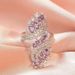 Cao Shifeng's Luxurious American Internet Famous Exaggerated Zircon Ring, Korean Version Petal New Wing Jewelry_ipsvogv.com