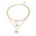 Bohemian Style Love Set Diamond Fatima Multi-layer Necklace For Women_ipsvogv.com