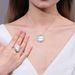 Love Of Mountains And Rivers Necklace Clavicle Chain African Opal Topaz Round Pendant S925 Sterling Silver High End Necklace_ipsvogv.com