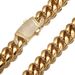 6mm-14mm New Gold Cuban Stainless Titanium Steel Men's Encrypted Chain Necklace With Zircon Buckle Collar_ipsvogv.com
