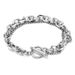Men And Women's Jewelry Hip Hop OT Buckle Titanium Steel Double Layer Bracelet Fashion Personality Grinding Chain Retro Bracelet Punk Hollow Jewelry_ipsvogv.com