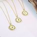 Unisex Letter Pendant Necklace Inlaid with Zircon and Real Gold plated Jewelry_ipsvogv.com