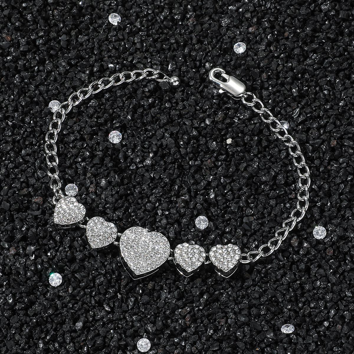 New Hip Hop Style Classic Personalized Peach Heart Splicing Bracelet_ipsvogv.com