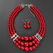 Creative multi-layer pearl with diamond inlaid necklace accessories collar_ipsvogv.com