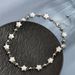 Fashionable And Natural Pearl Star CCB Splicing Necklace, Simple Single-layer Pentagram Necklace_ipsvogv.com