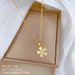 Titanium Steel 【 】 Flower Real Shell Light Luxury Temperament Gorgeous Full Diamond Necklace Women's Versatile 【 】_ipsvogv.com