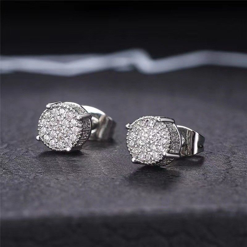 Unisex Best Selg With Dia For Men Trendy Gold Plated Earrings New Jewelry Temperament_ipsvogv.com