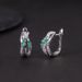 Niche Design Natural Diopside Earrings S925 Sterling Silver Cluster Inlaid Green Chalcedony Garnet Colored Gemstone Earrings_ipsvogv.com