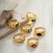 Unisex Personalized Fashion All Match Ring Inlaid White And Green Ring Retro Multi Color Zircon Ring_ipsvogv.com