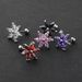 Stainless steel titanium steel metal thread set zircon six petals small ear nail ear bone nail jewelry piercing jewelry_ipsvogv.com