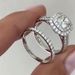 Cao Shi's New Two Set, Super Sparkling Square Princess Ring, Fashionable Women's Engagement Ring_ipsvogv.com