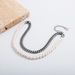 Natural Pearl Stainless Steel Cuban Chain Splicing Simple Temperament Star Same Style Versatile Necklace_ipsvogv.com