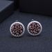 Temperament Natural Gemstone Earrings Light Luxury Inlaid Ruby S925 Sterling Silver Silver Crystal Earrings Earrings_ipsvogv.com