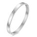 2PCS 6MM Simple Light Gold Fashion Dia Bevelled 304 Stainless Steel Bracelet For Women_ipsvogv.com
