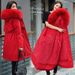 Women's Clothing women's cotton padded coats mid length large fur collar plus velvet cotton padded jackets down cotton padded jackets cotton jackets_ipsvogv.com